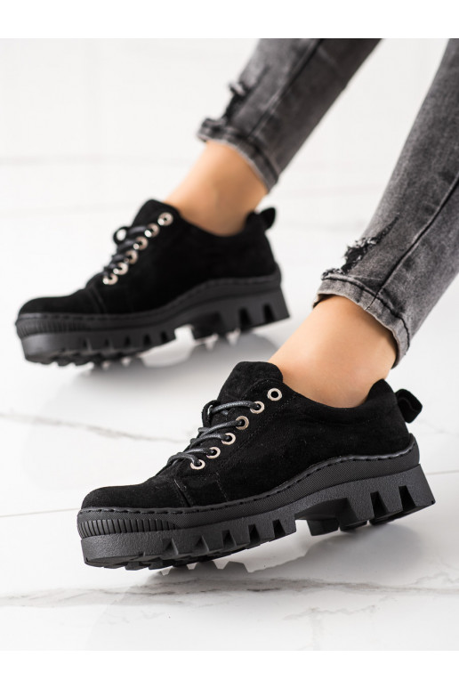 Chaussures noires à plateforme S. Barski
