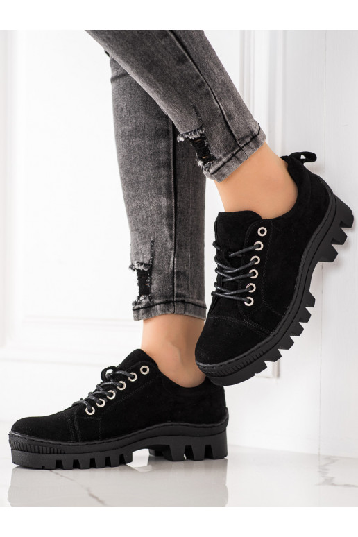 Chaussures noires à plateforme S. Barski