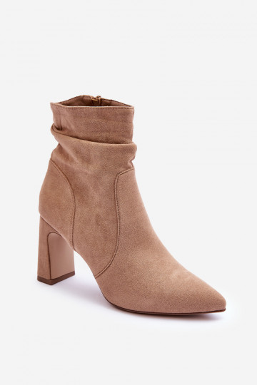 Bottines à talons en daim...