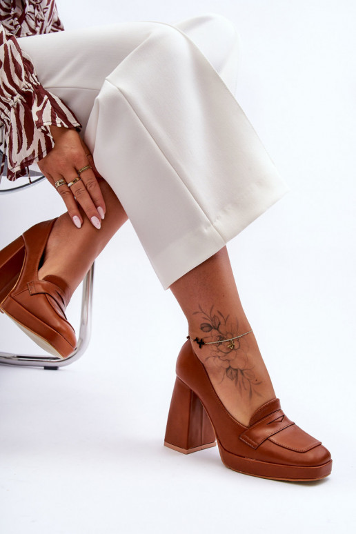 Chaussures stylées à talon large,...