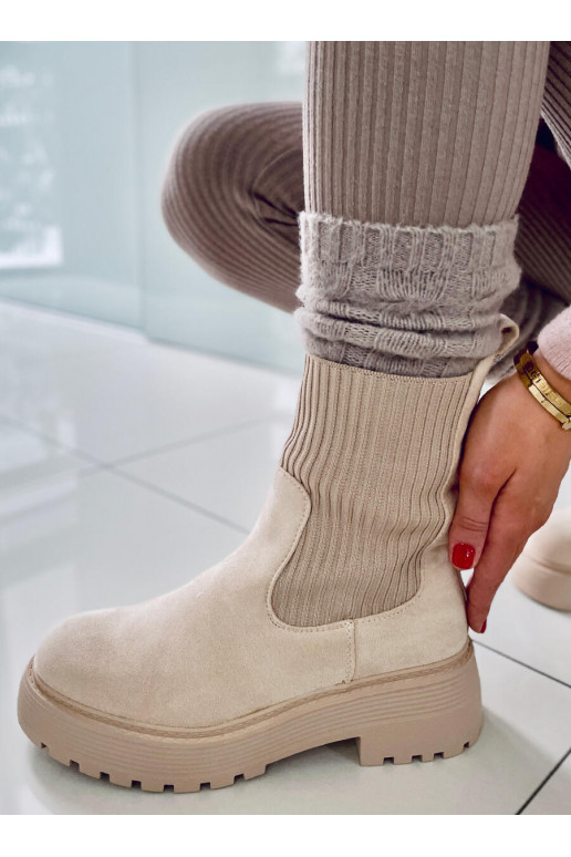 Bottines élastiques HIVERS BEIGE