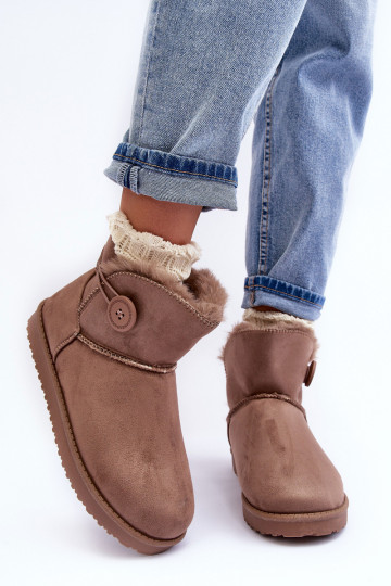 Bottes de neige chauffantes beige Siriol