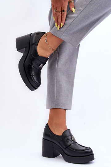 Chaussures à talons de couleur noire Lemar Dunadia 2