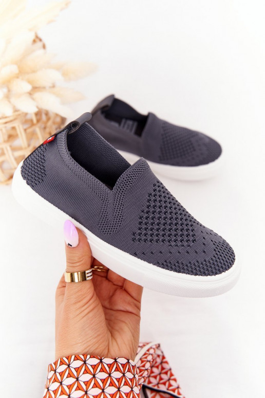 Baskets slip-on enfant Slip-On Big Star couleur gris
