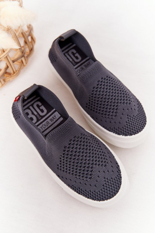 Baskets slip-on enfant Slip-On Big Star couleur gris