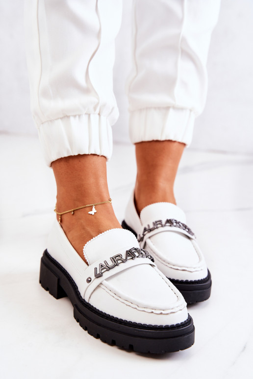 Mocassins de couleur blanche La.Fi... Mocassins de couleur blanche La.Fi...