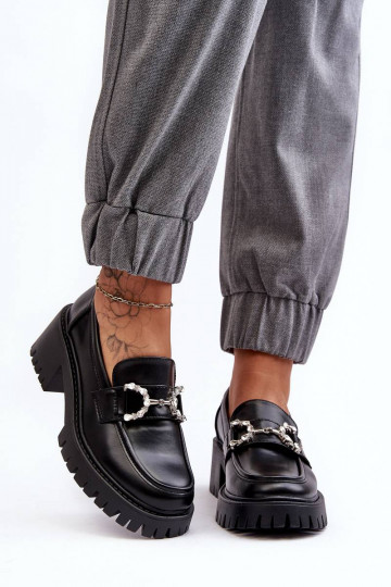 Mocassins à talon large en... 2