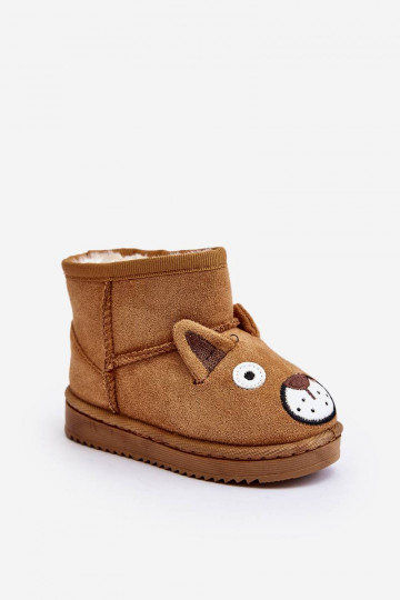 Bottes d'hiver chaudes pour enfants de couleur marron Vavena