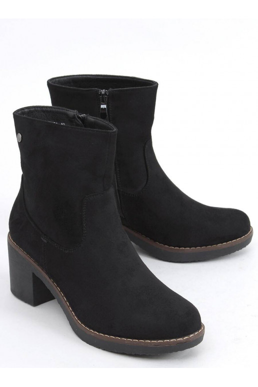 Chaussures à talon en caoutchouc de couleur noire LINZI BLACK