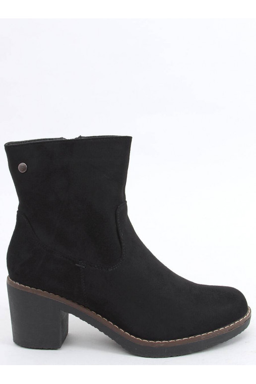 Chaussures à talon en caoutchouc de couleur noire LINZI BLACK