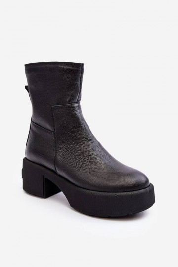 Bottines à talon bas de...