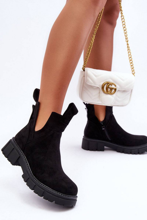 bottes Cut Out couleur noire Heaven bottes Cut Out couleur noire Heaven