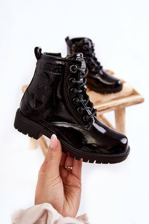 Bottes chauffantes enfant effet vernis Big Star couleur noir