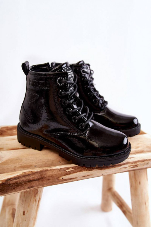 Bottes chauffantes enfant effet vernis Big Star couleur noir