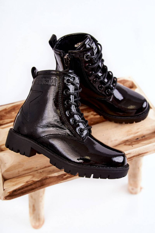 Bottes chauffantes enfant effet vernis Big Star couleur noir