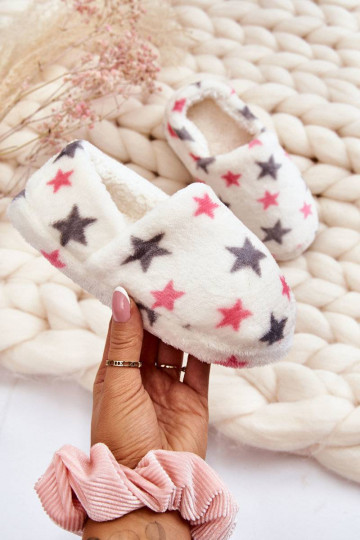Chaussons chauffants pour enfants de couleur blanche Meyra