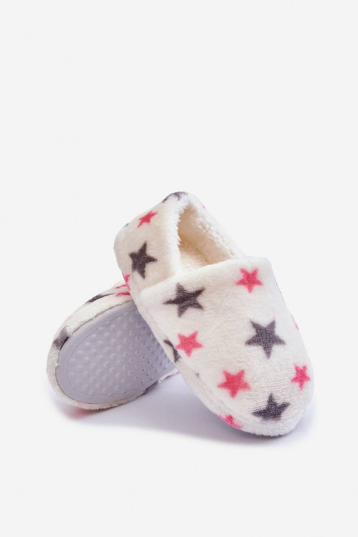 Chaussons chauffants pour enfants de couleur blanche Meyra