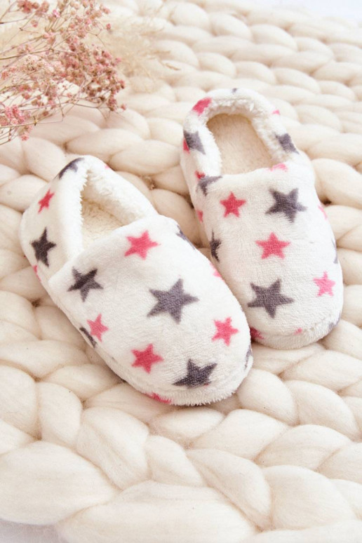 Chaussons chauffants pour enfants de couleur blanche Meyra