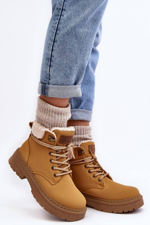 Bottes avec échauffement de couleur marron Lynnvia