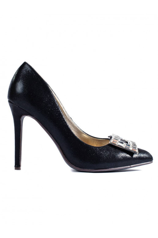 Chaussures à talons hauts de couleur noire Shelovet