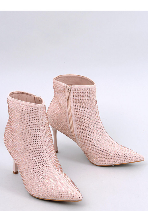 Bottines à talons fins avec cristaux DEMISH CHAMPAGNE