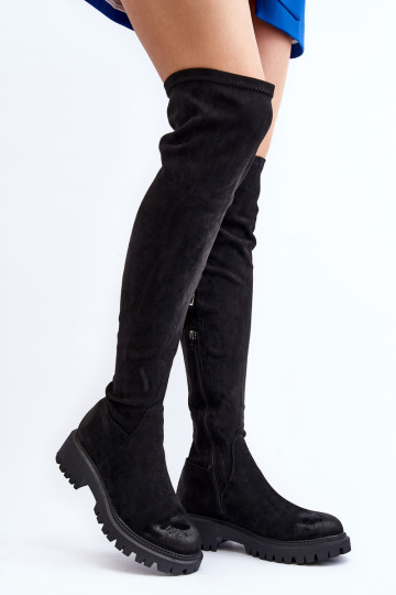 Cuissardes à talons larges...