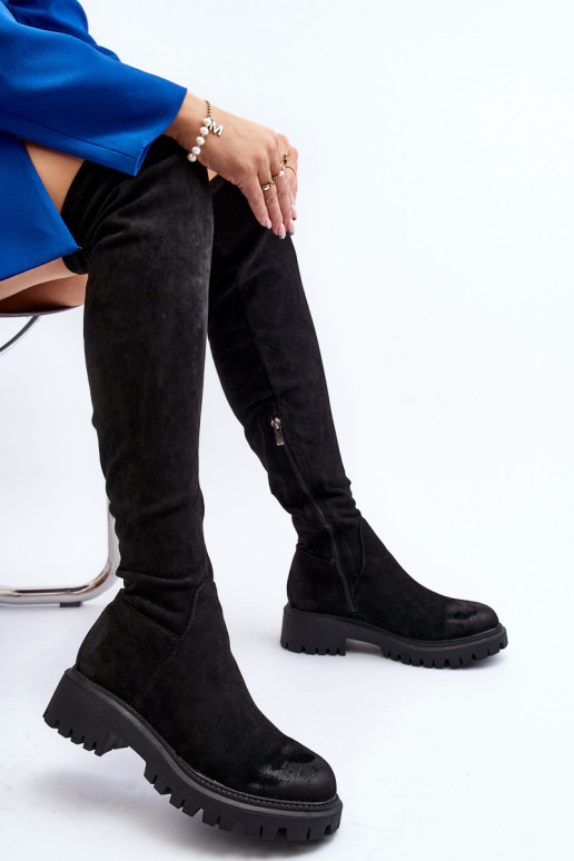 Cuissardes à talons larges noires La.Fi Cuissardes à talons larges noires La.Fi