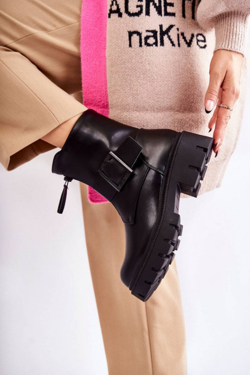 Bottes chaudes avec fermetures éclair en noir Torey