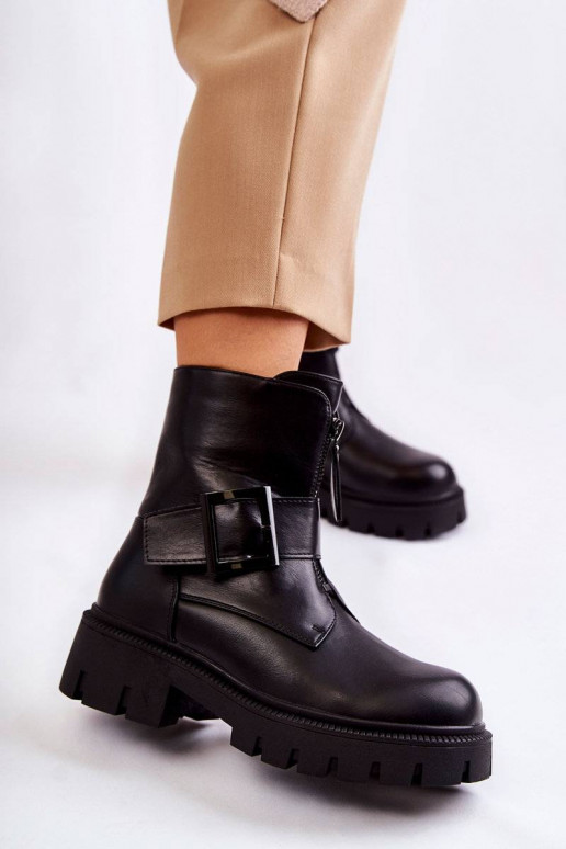 Bottes chaudes avec fermetures éclair en noir Torey