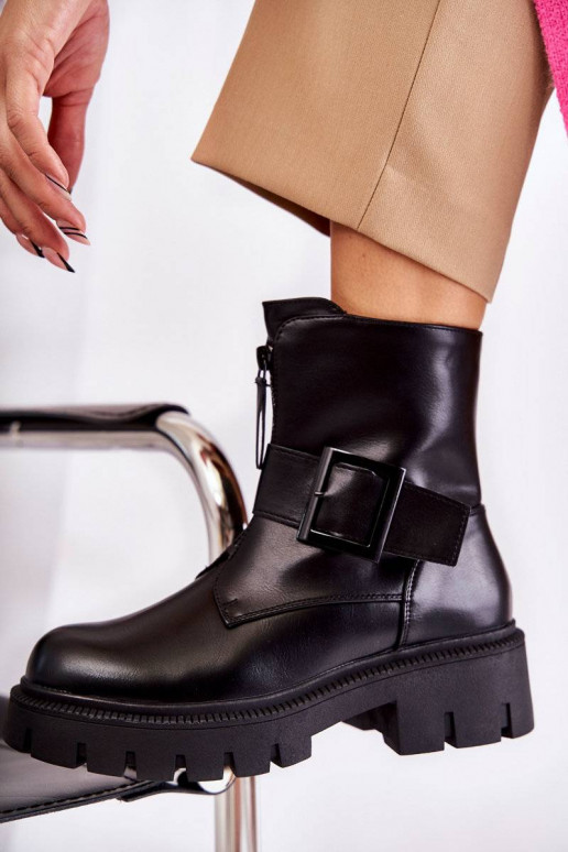 Bottes chaudes avec fermetures éclair en noir Torey