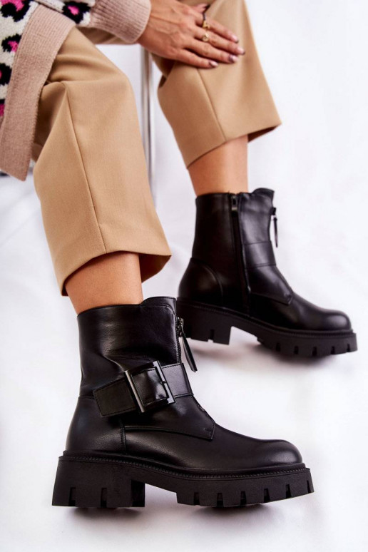Bottes chaudes avec fermetures éclair en noir Torey