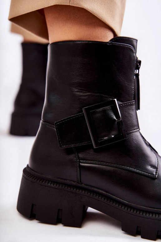 Bottes chaudes avec fermetures éclair en noir Torey