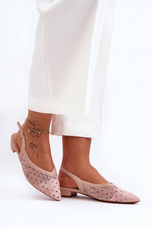 Ballerines à pois de couleur rose Adore