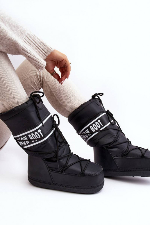 Bottes de neige de couleur noire Venila Bottes de neige de couleur noire Venila