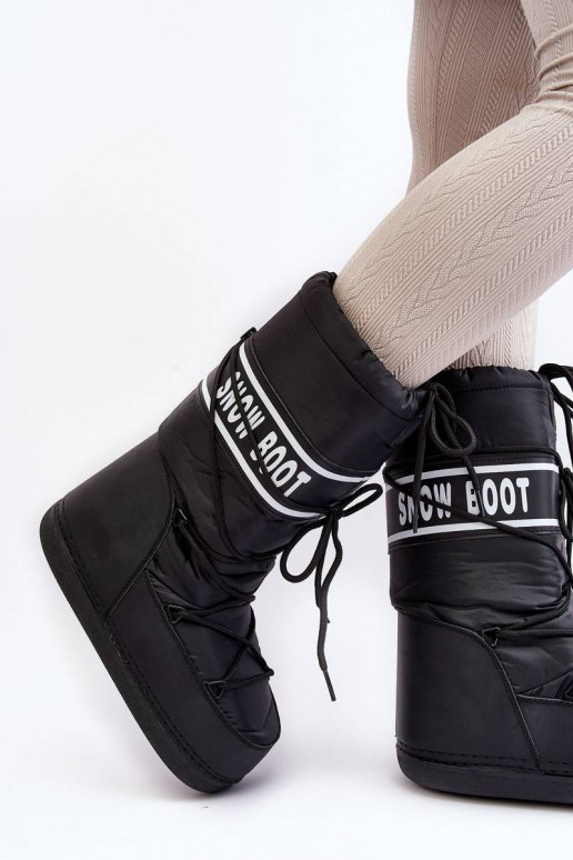 Bottes de neige de couleur noire Venila Bottes de neige de couleur noire Venila