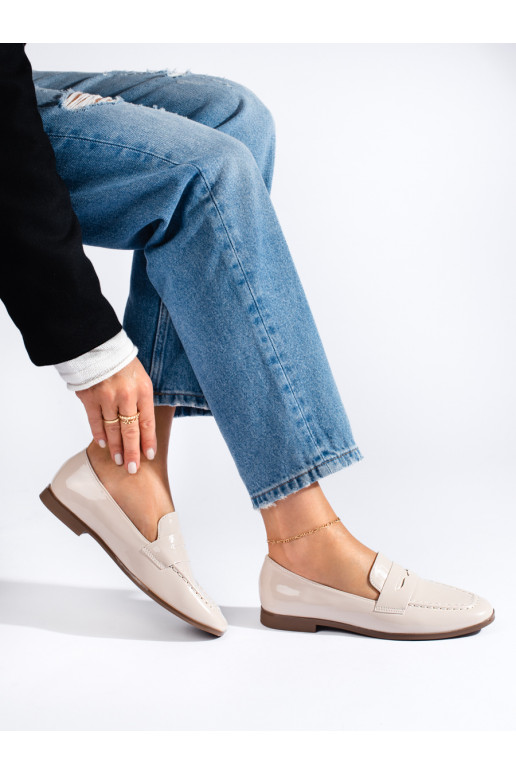 Mocassins femme laqués beige Shelovet Mocassins femme laqués beige Shelovet