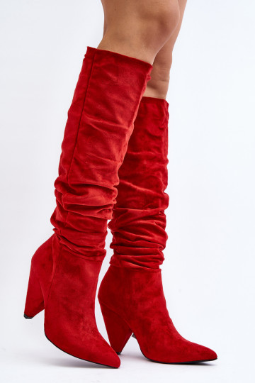 Bottines longues en daim Lu...