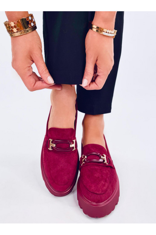 Mocassins femme en daim RALFES MAROON