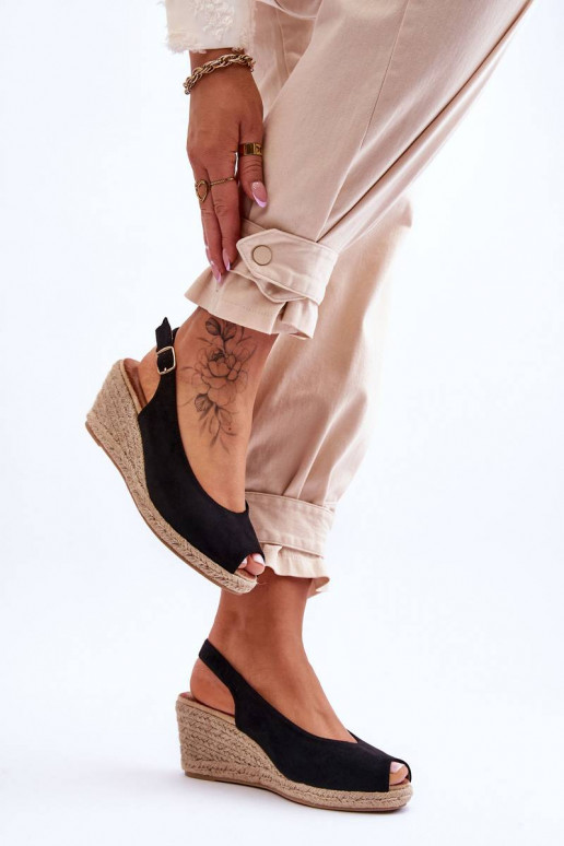 Sandales à plateforme en daim couleur... Sandales à plateforme en daim couleur...