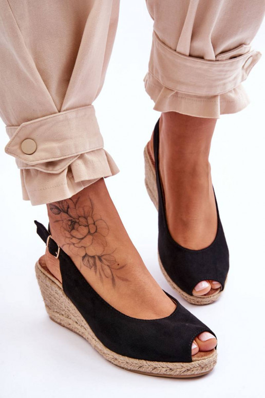 Sandales à plateforme en daim couleur... Sandales à plateforme en daim couleur...