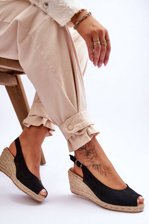 Sandales à plateforme en daim couleur... Sandales à plateforme en daim couleur...