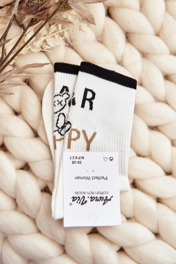 Chaussettes avec inscription en blanc 2
