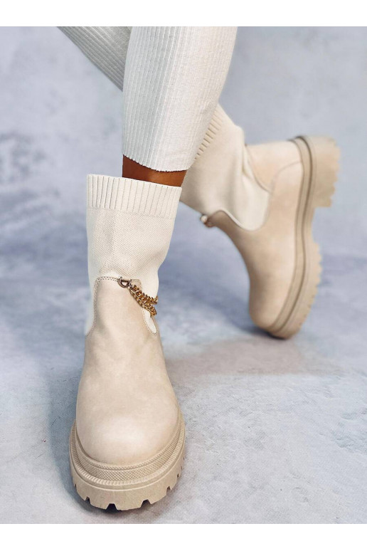 Chaussures à tige élastique JESSE BEIGE beige