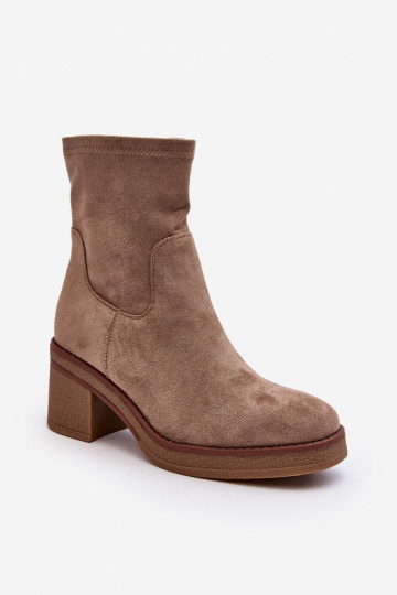 Bottines à talons couleur beige Argastis 2