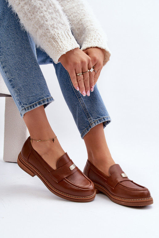 Mocassins marron pour femme