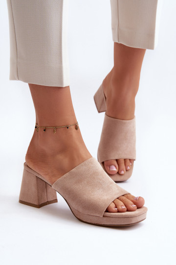 Sandales à talons beige Bralya