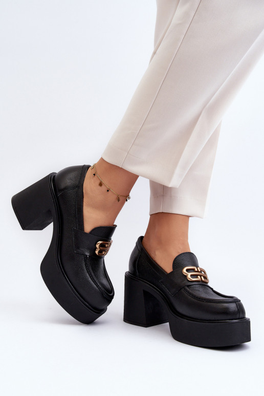 Bottines à talons couleur noire Zazoo