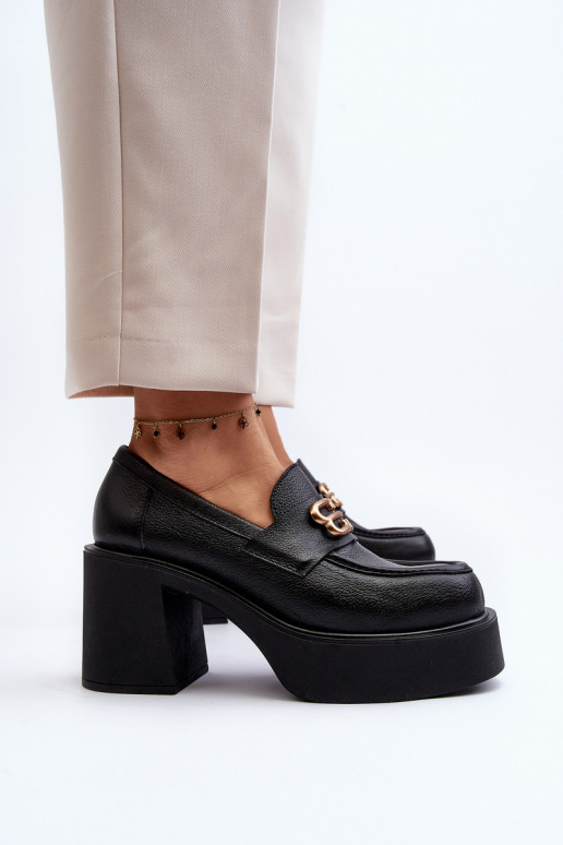 Bottines à talons couleur noire Zazoo Bottines à talons couleur noire Zazoo