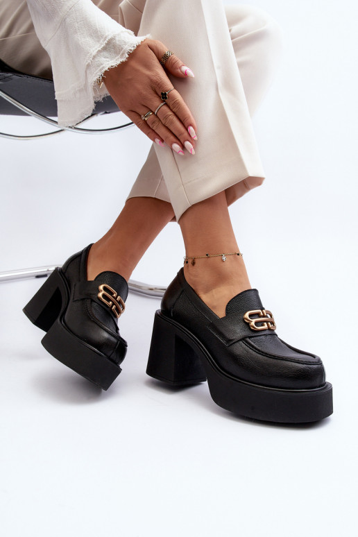 Bottines à talons couleur noire Zazoo Bottines à talons couleur noire Zazoo