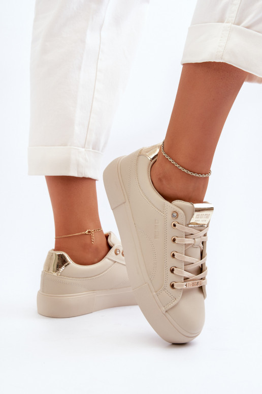 Baskets modèle chaussures Big Star beige